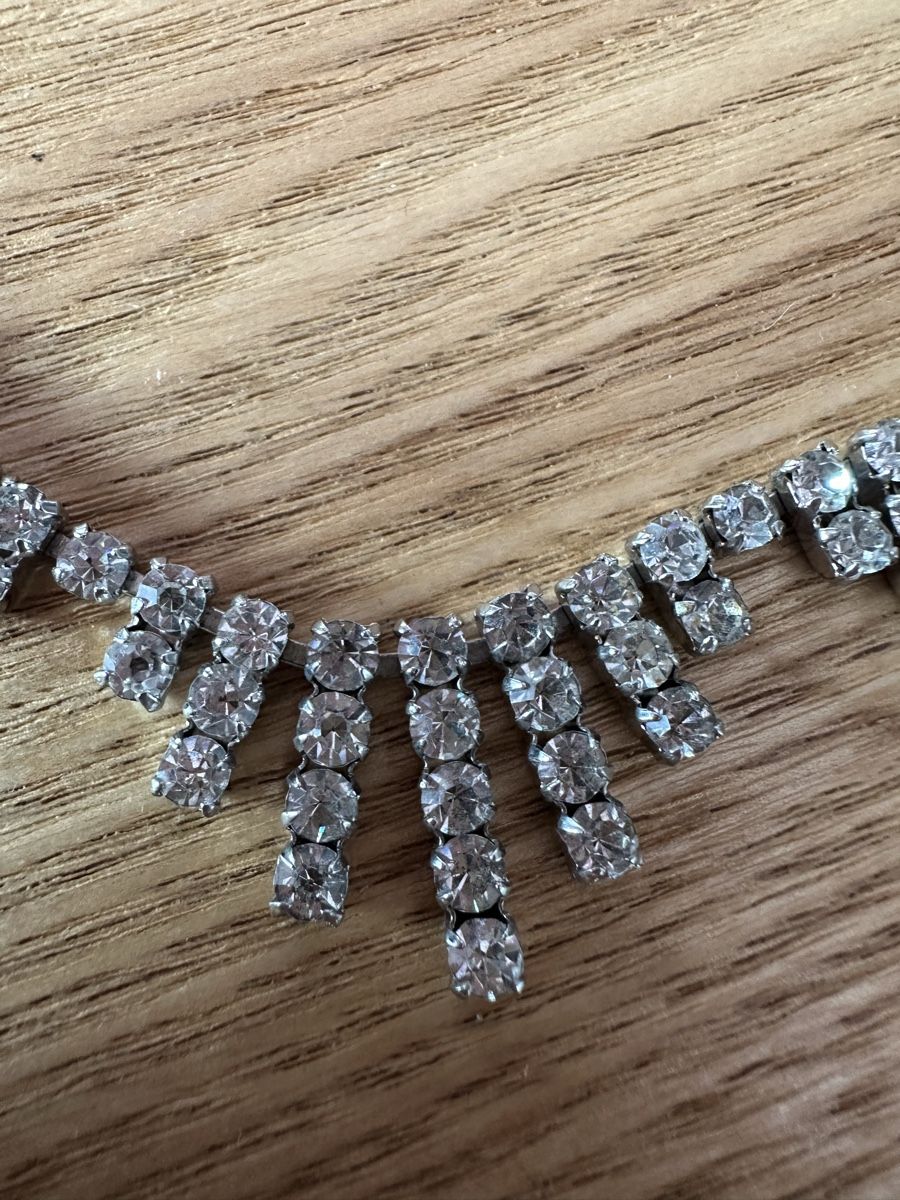 Catenine: Vintage Strass Colier 38 cm – Usato da Herbriggen venduto da Sehrazade 1