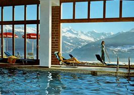 MONTANA-CRANS Hôtel de la Forêt, Sa piscine, Propr. L. Beney