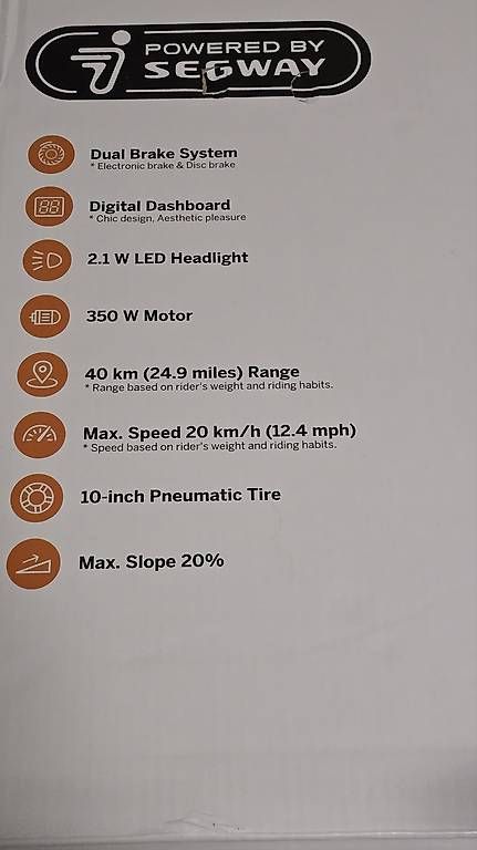 Segway Kickboard: Ninebot KickScooter (Segway) F40D II – Nuovo (secondo la descrizione) da Seftigen venduto da Kadi61 3