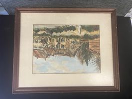 AQUARELLE SIGNÉE ET DATÉE