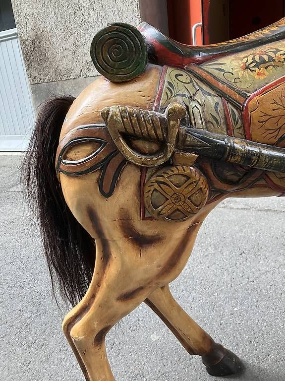 Sculture & Statue: Antikes Karussell Pferd gross – Usato da Flums venduto da Limatools 1