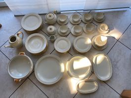 Vintage Langenthal Service, Goldrand und Goldkreuzen 48Teile