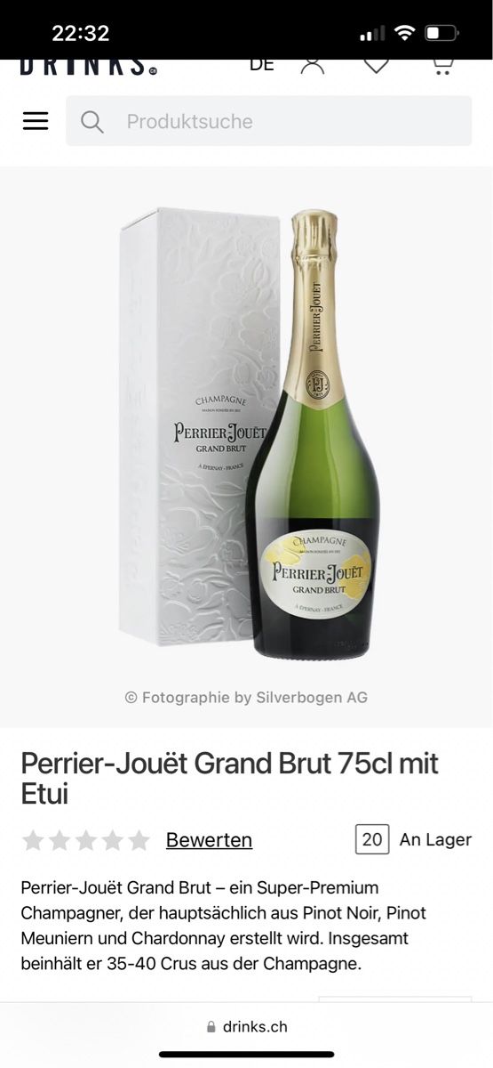 Laurent Perrier Bevande alcoliche: 2x  Perrier-Jouët Grand Brut 75cl – Nuovo e nell'imballaggio originale da Hägendorf venduto da matty01 5