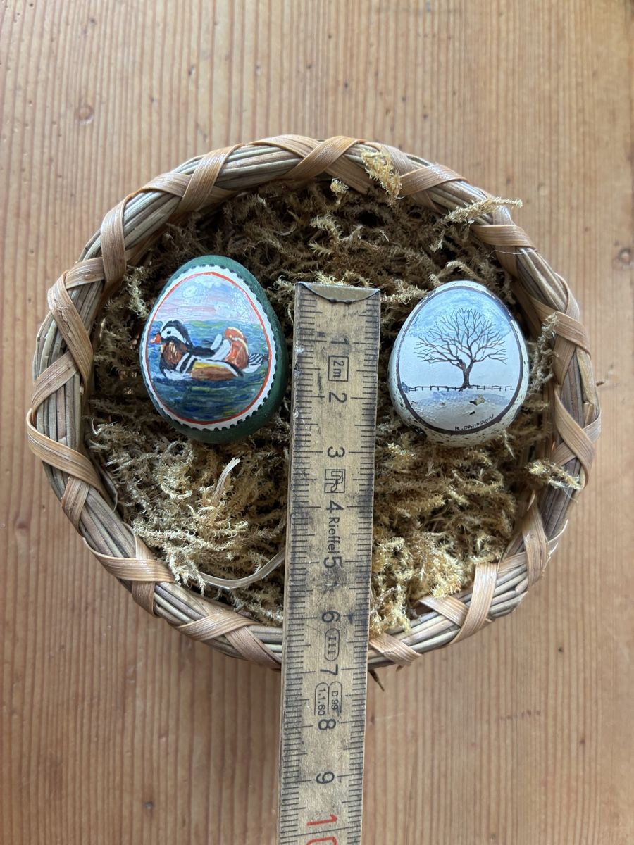 Tutte le decorazioni: Bemalte Vogeleili mit Nest – Usato da Urnäsch venduto da schneewittli. 1