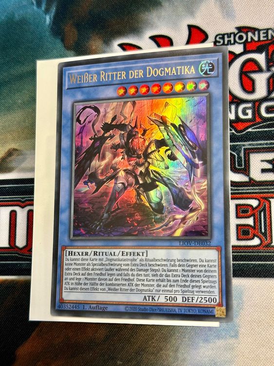 Yu-Gi-Oh! Sammelkarte MP18-DE201 Mekk-Ritter Ganzes Spektrum Ultra Rare – Inkl. Ultra Pro Toploader & Hülle
