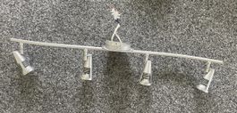 Deckenleuchte 4 Spots Silber 80 cm lang