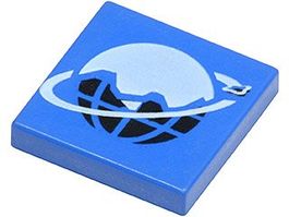 Lego System Fliese 2x 2mit Ice Planet 2002 Logo (3068p61)