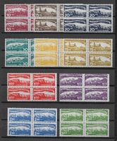 1920: Württemberg Dienst Viererblocks Serie Mi Nr.272-281 **