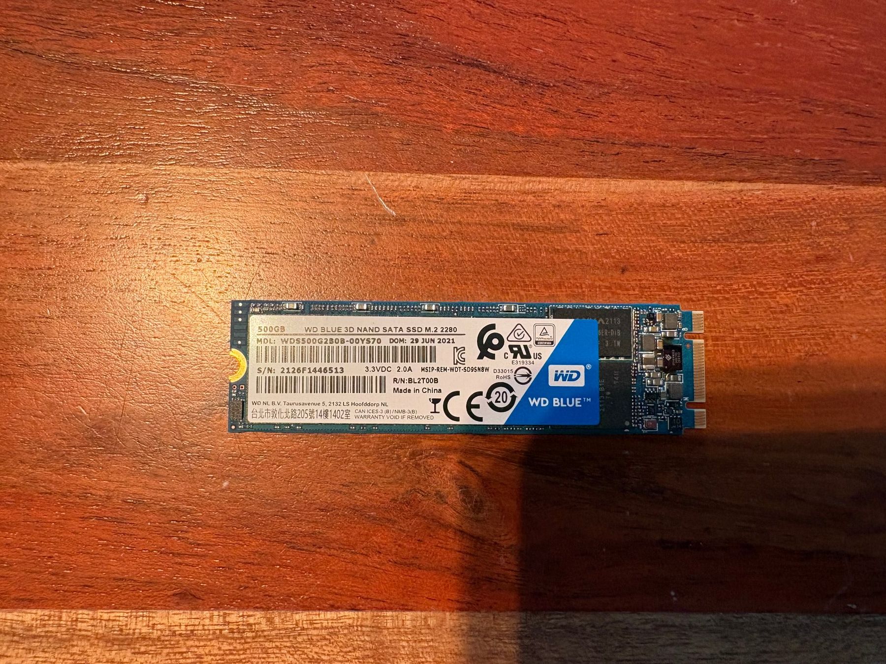Western Digital Dischi rigidi: WD Blue 500GB M2 SATA-III SSD – Usato da Amriswil venduto da hardware_uschi