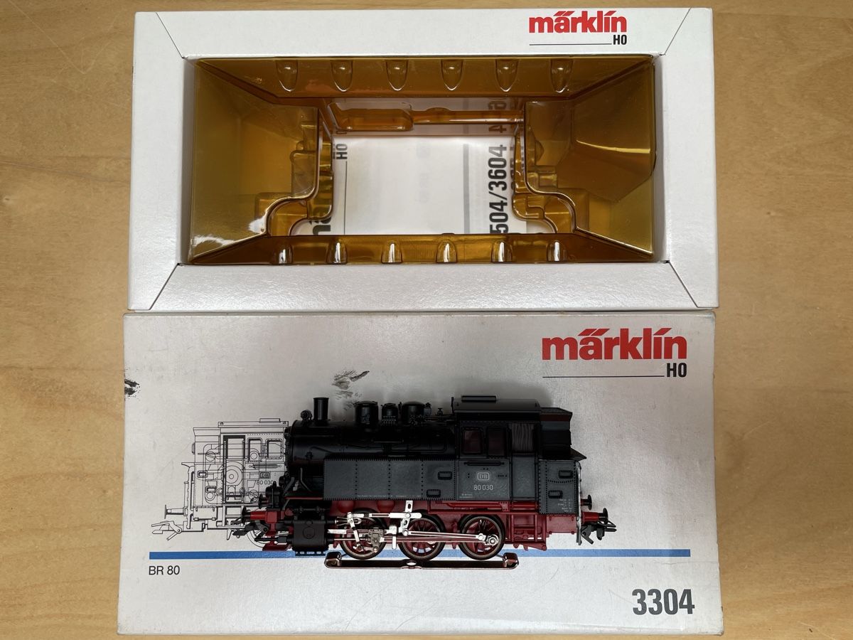 Märklin Modellini di ferrovie: Märklin 3304 Dampflok BR 80 DB digital – Usato da Rickenbach ZH venduto da u2540 6