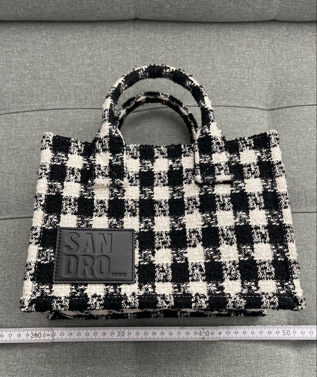 Sandro Taschen für Damen: Tasche SANDRO kariert schwarz weiss – Gebraucht aus Cham von pri_9ktk