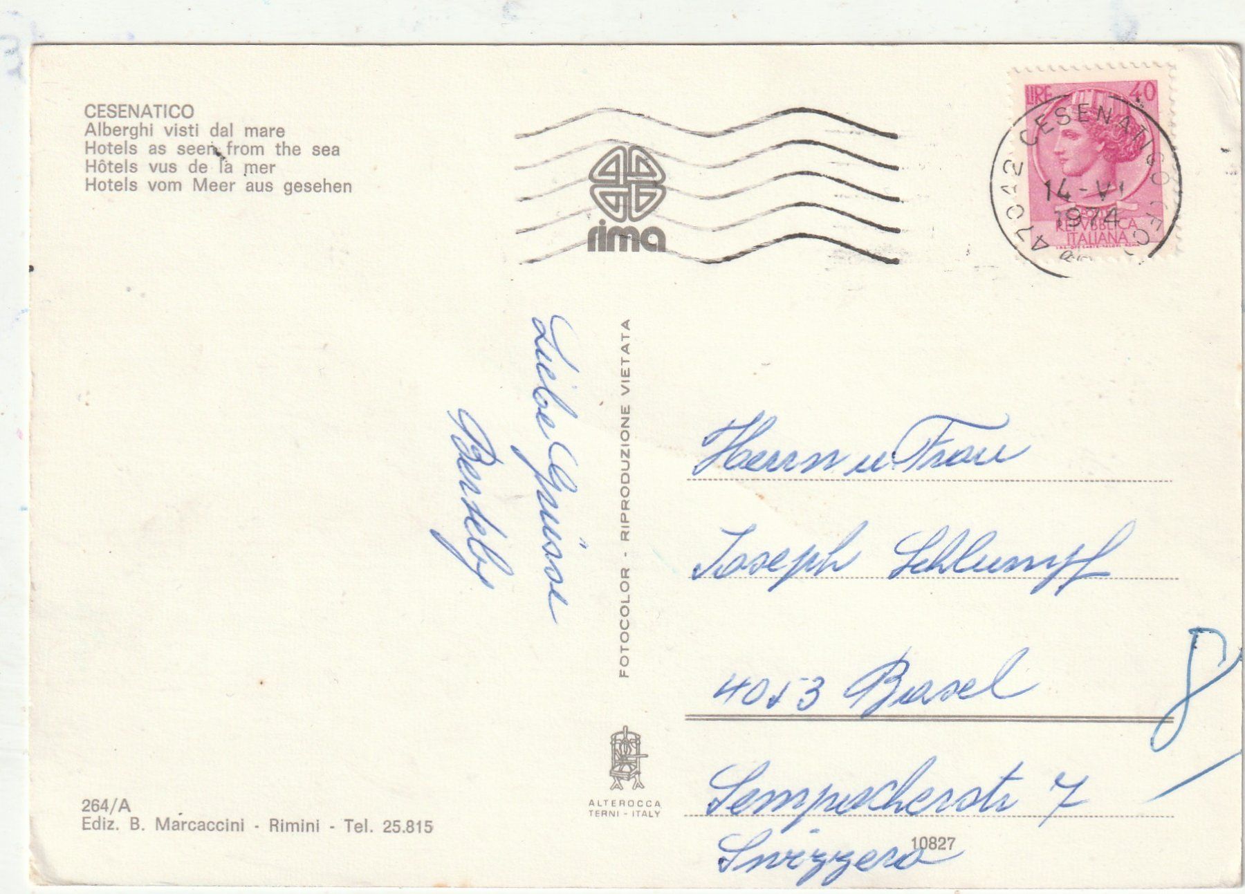 Cartoline postali: Meeres Badestrand – Usato da Lumbrein venduto da made02 1