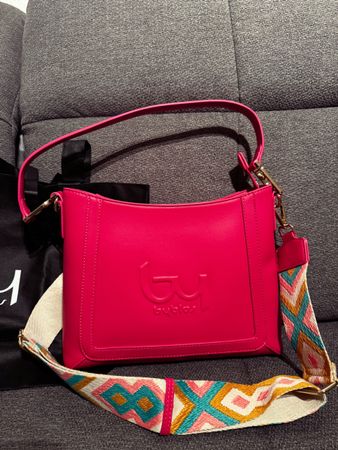 Borsa Byblos, fucsia con tracolla colorata ,nuova!