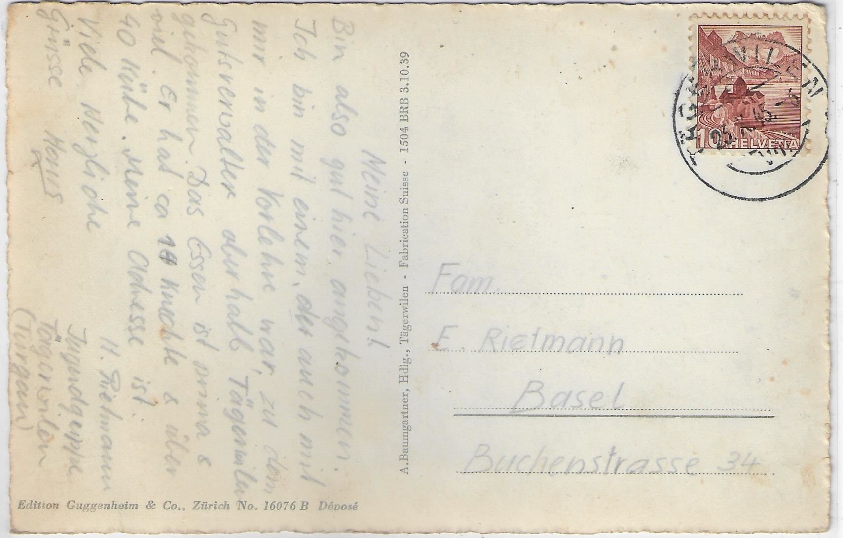 Cartoline postali: Tägerwilen - Generalansicht von oben – Usato da Ettingen venduto da Kartenplanet 1