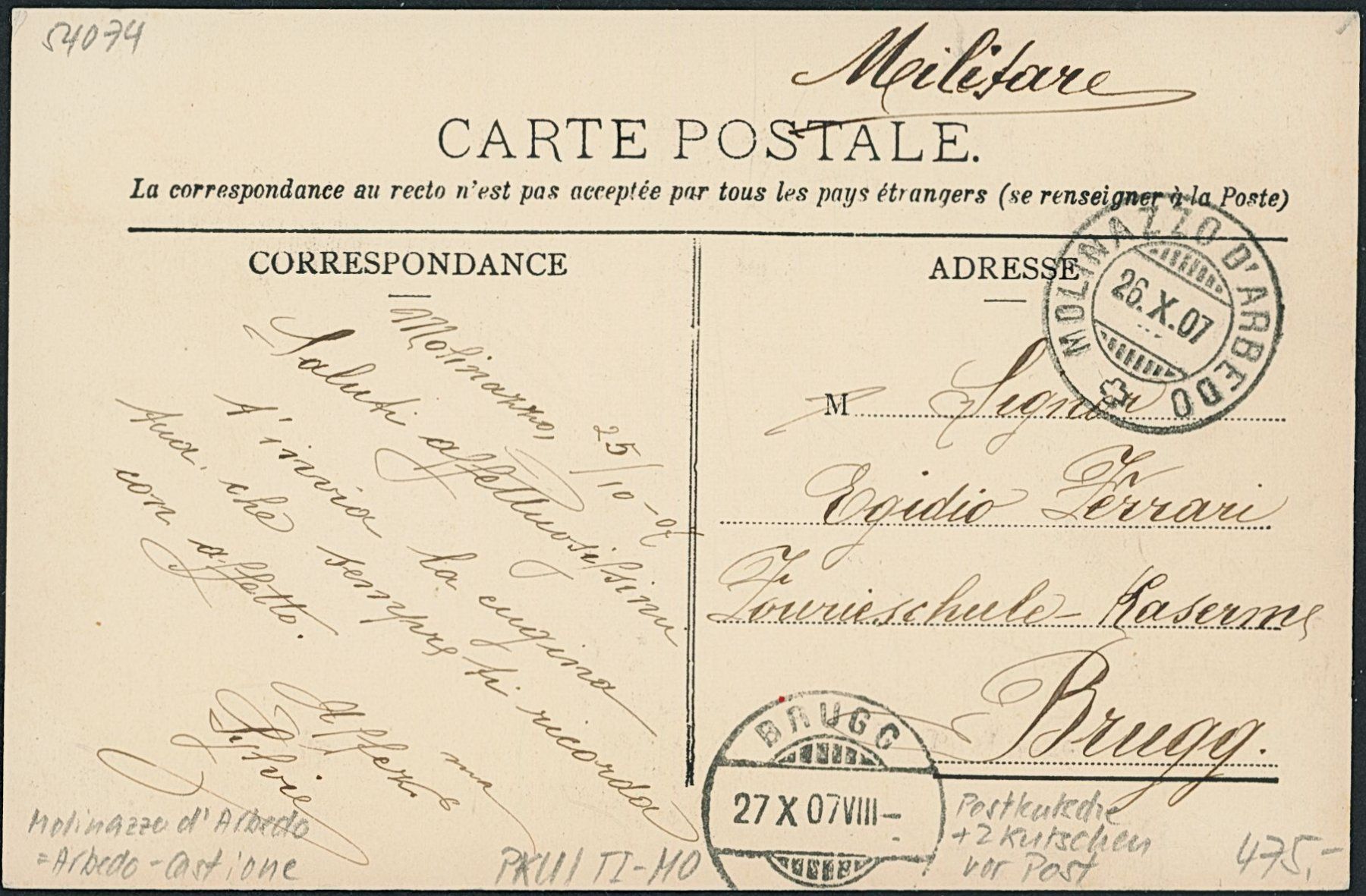 Cartoline postali: TI Molinazzo d'Arbedo - Post - Postkutsche - Kutsche – Usato da Schindellegi venduto da leecollect 1
