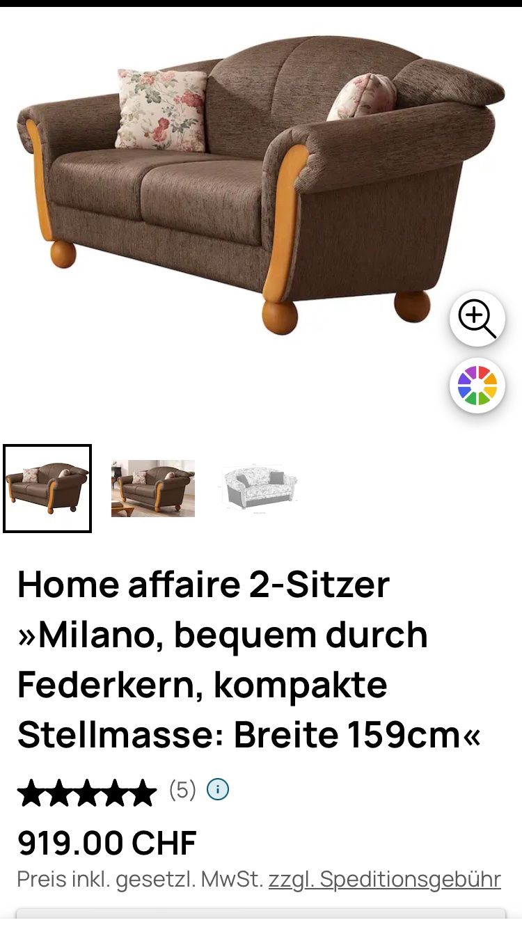 Sofas: Home Affairs 2 - Sitzer Milano – Neu und originalverpackt aus Olten von Lara1967 3