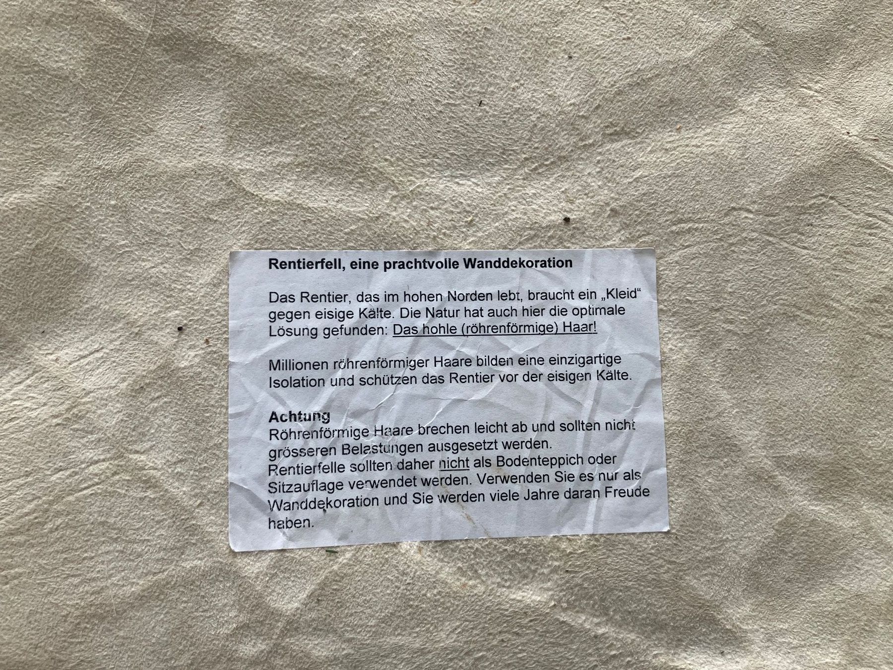 Tutte le decorazioni: Renntierfell, Wanddekoration – Usato da Männedorf venduto da lareina 5