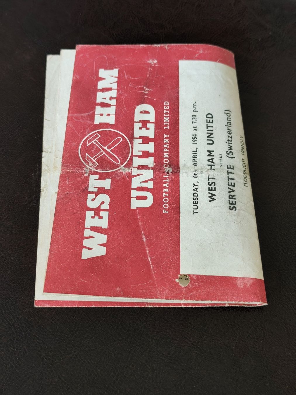 Libri: West Ham United vs Servette FC programme 1954 – Usato da Moléson-s-Gruyères venduto da Greg2707 6