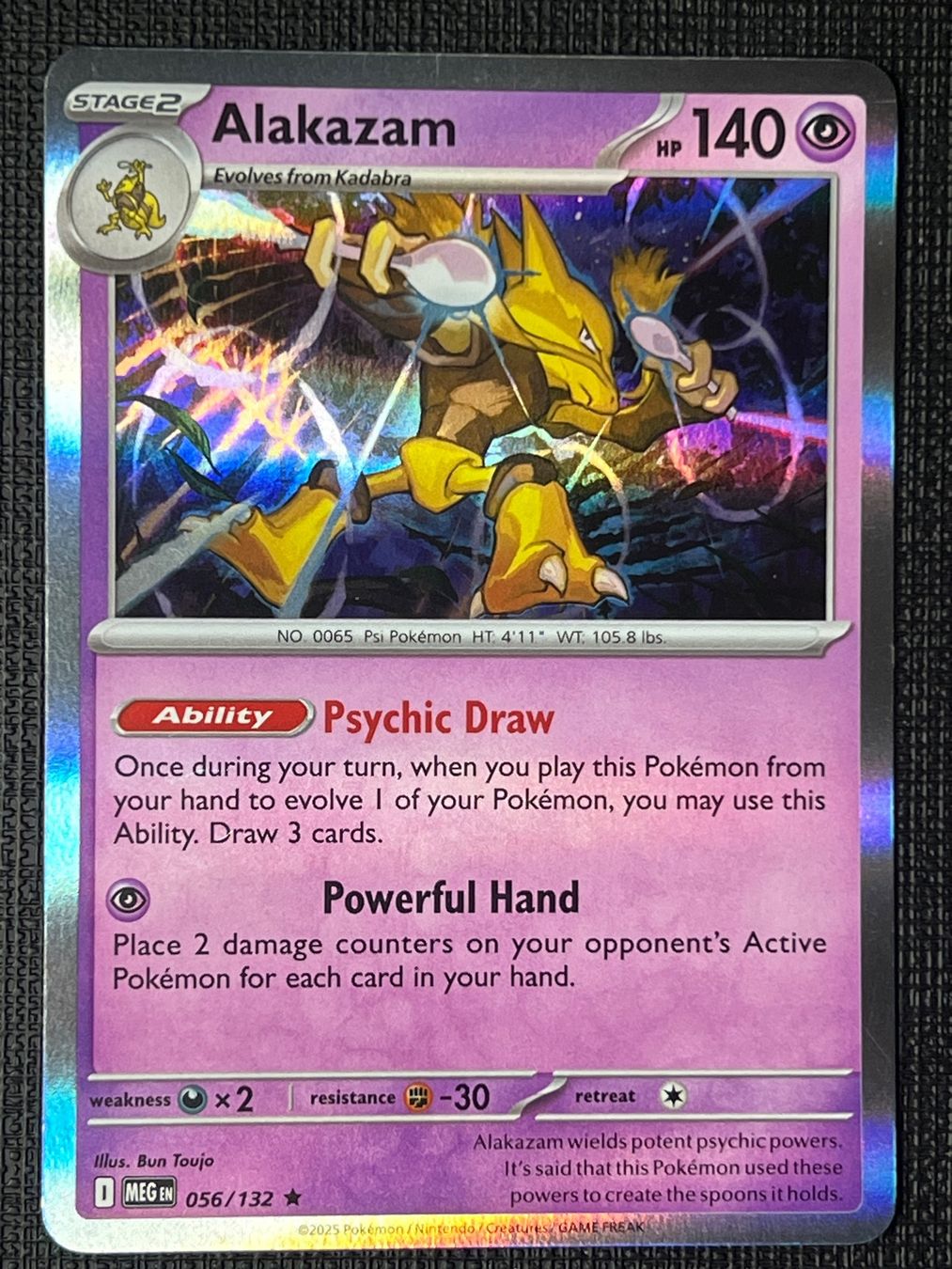 Pokémon Carte collezionabili: Pokemon Alakazam 056/132 Holo Mega Evolution – Usato da Appenzell venduto da RMBricks