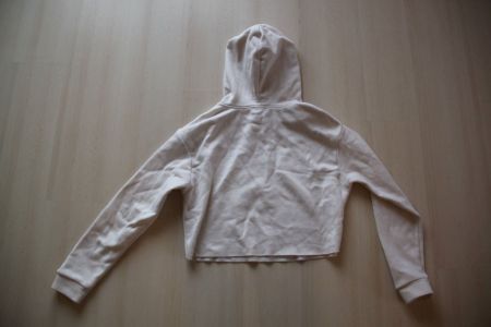 Beige Cropped Hoodie mit Reissverschluss - Grösse M