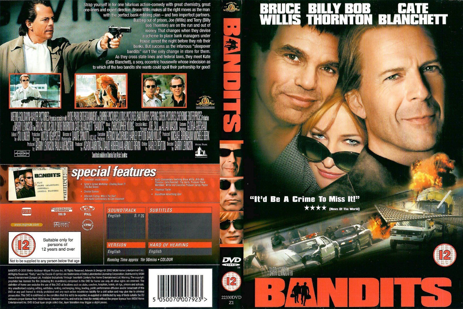 Tous les DVDs: DVD: Bandits - 2001 - English – D'occasion à Hagendorn par Thom.74 1