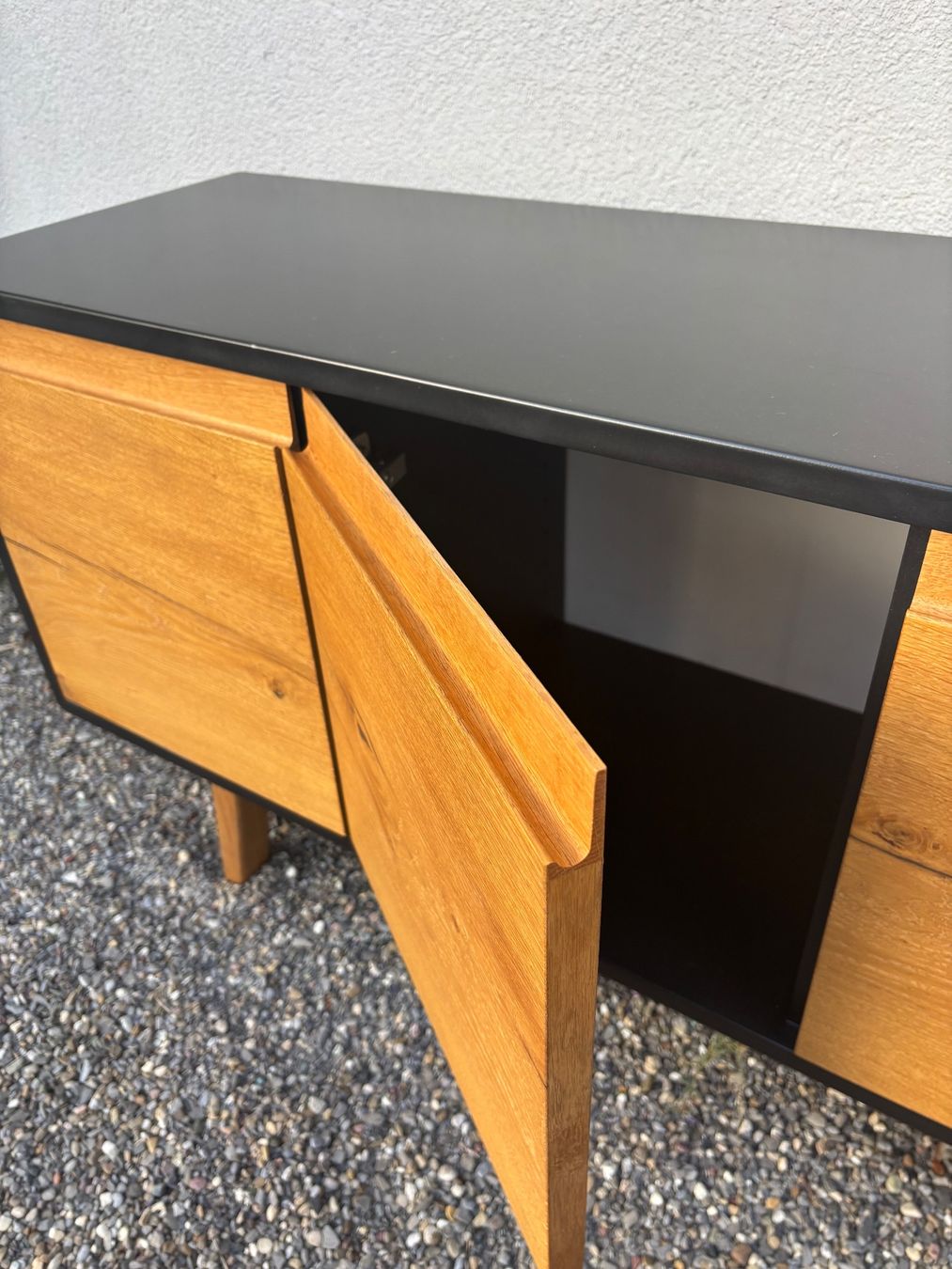 Kommoden: Sideboard Eiche, MDF schwarz 3 Türen Design – Gebraucht aus zürich von mor_b7ws 3