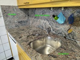 schöne Granitplatten, rosa-grauer Granitgneis