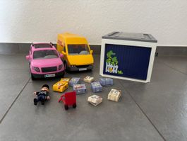 Playmobil Set DHL Lieferwagen, Auto und Garage