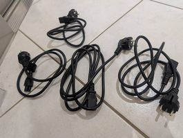 4x Prise Euro Câbles dalimentation Euro-Stecker Stromkabel
