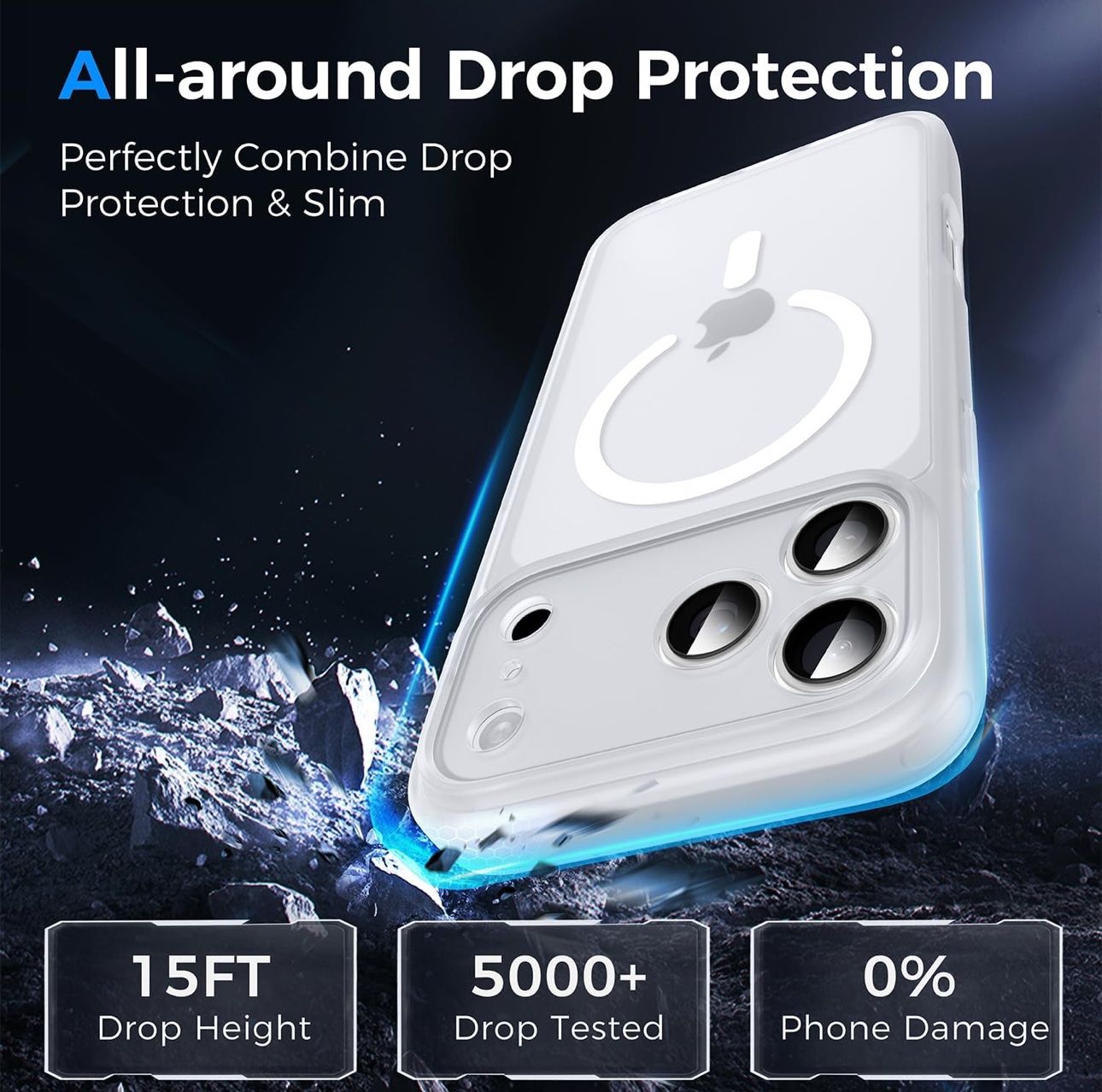 Panzerglass Cover & Protezioni schermo: KIT WHITE : coque iPhone 17 PRO + 2 Privacy Glass / Hülle – Nuovo e nell'imballaggio originale da Roche VD venduto da GOLDEN_SHOP_24H 3
