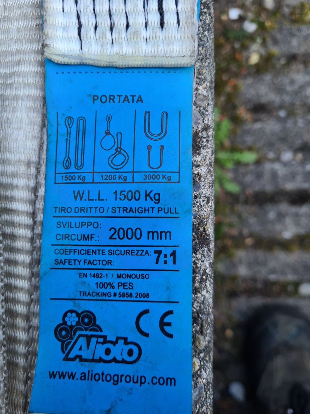 Tutti gli attrezzi: 2x Alio Hebebänder, Krangurten, Spanngurten, 2m, 1500Kg – Usato da Altdorf UR venduto da Volvo1992 2