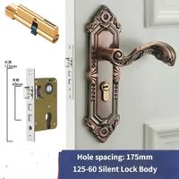 Poignée de porte  vintage silencieuse intérieure avec clés