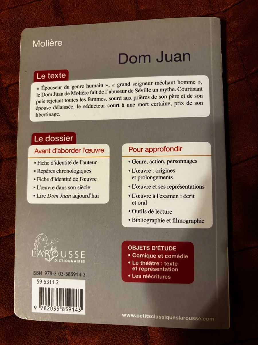 Libri: Dom Juan - Molière – Usato da La Chaux-de-Fonds venduto da lea_77ly 1