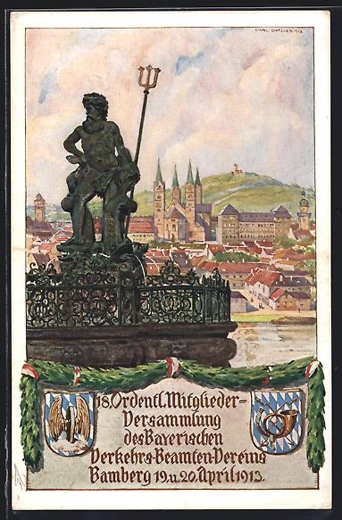 Cancelleria postale: Bamberg, 18. Ordentl. Mitglieder-Versamm – Usato da Berlin venduto da bartko-reher