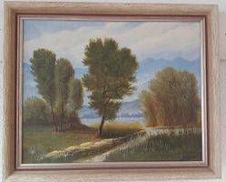 Hans Bachmann  Öl auf Leinwand, signiert, Holzrahmen,