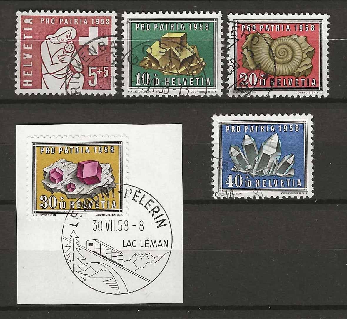 Tutti i francobolli: PP058 - Pro Patria 1958 obl. 1er jour – Usato da Trélex venduto da Phil_Albert