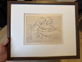 Radierung von Heinrich Müller gerahmt, signiert