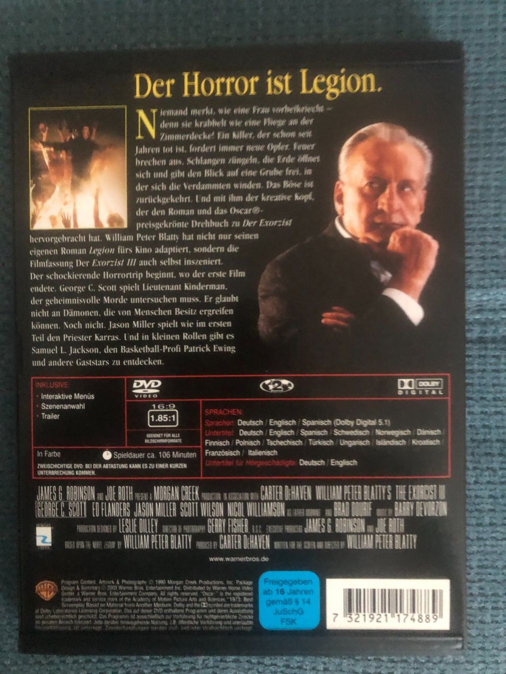 Tutti i DVDs: Der Exorzist III – Usato da Basel venduto da jannickpascal 1