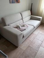 Sofa hellbeige Stoffbezug 