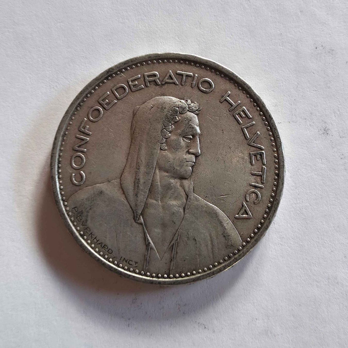 Tutti le monete: Silber-Münze 5-Franken 1933 – Usato da Filzbach venduto da Cschufi 1