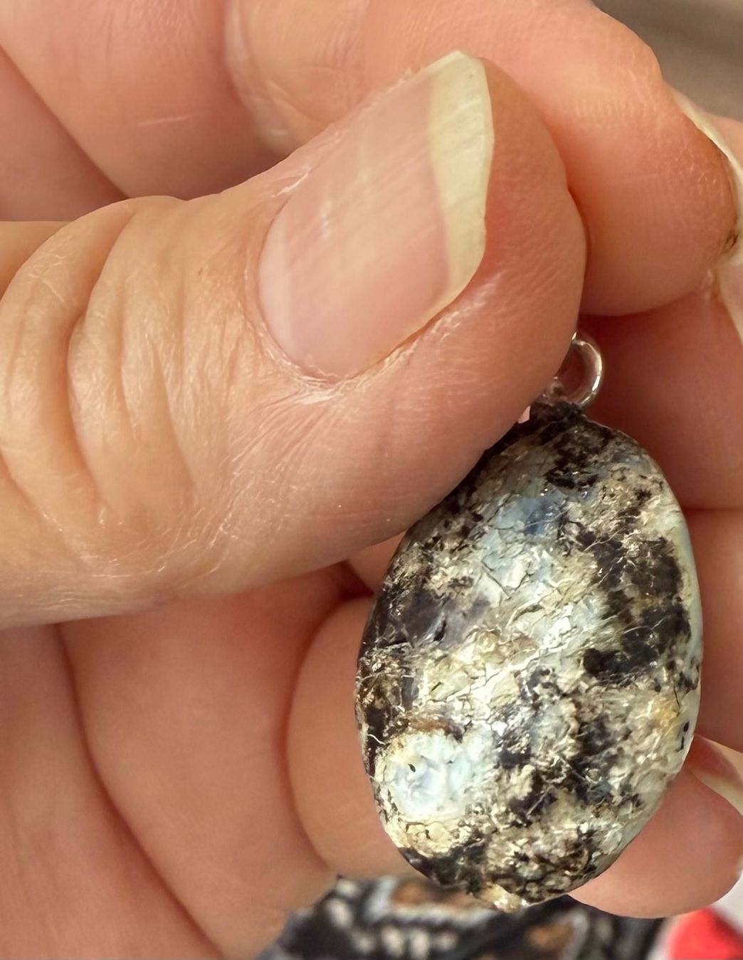 Ciondoli: Hammer: Blauer baltischer Bernstein-Anhänger, in Silber – Nuovo e nell'imballaggio originale da Ebikon venduto da elischka 4