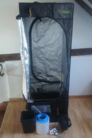 Growzelt Indoor Komplettset Ventilator AktivkohleTöpfe PGR60