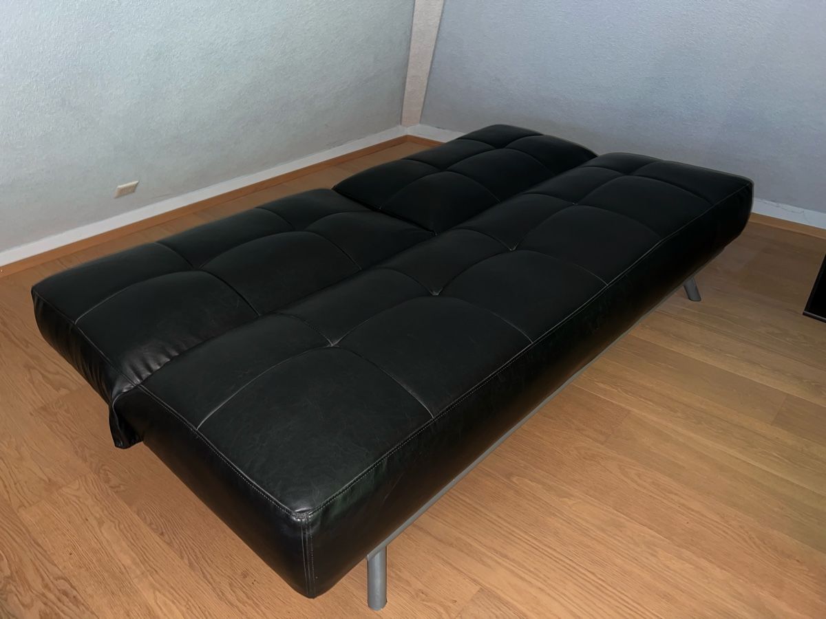 Sofas: Schwarzes Ledersofa - Top Zustand – D'occasion à Reitnau par xYosemitex 1