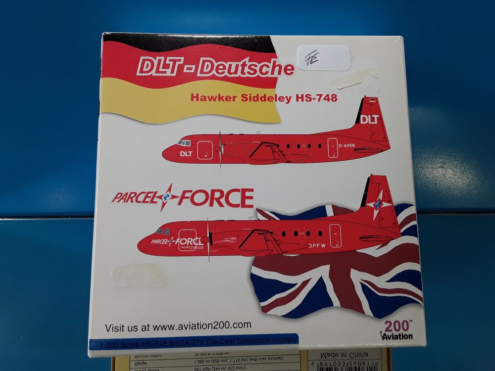 DLT Deutsche Hawker Siddeley HS-748 _ Parcel Force _ 1:200