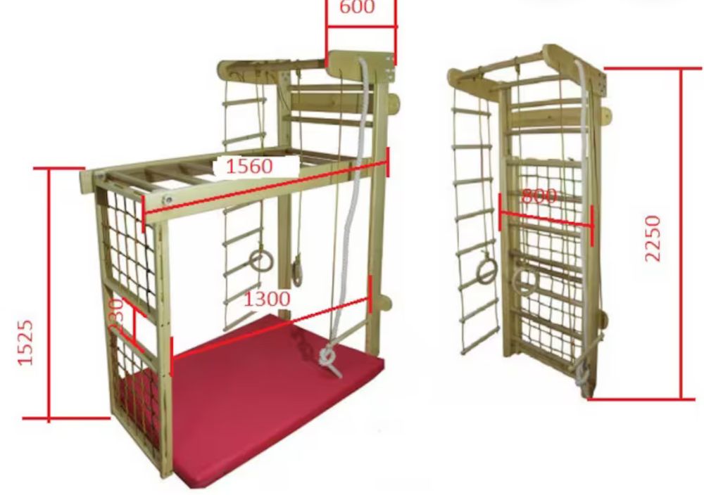 Sidesport Sprossenwand Holz - Kletterwand Für Zuhause Bis 150kg