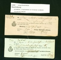 Vorphilatelie Wttbg. 2 Postscheine 1845/50 (AX415)