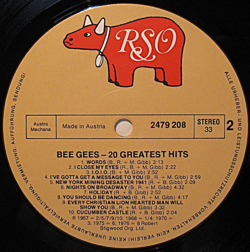 Dischi in vinile: BEE GEES "20 Greatest Hits" LP in VG++/EX – Usato da Monthey venduto da Pingmub 4