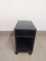Ikea Oltedal Nachttisch Schwarz mit Rädern