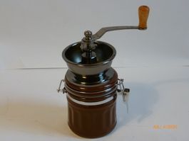Kaffeemühle Keramik braun Handbetrieb voll funktionsfähig