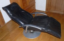 Sessel schwarz Leder